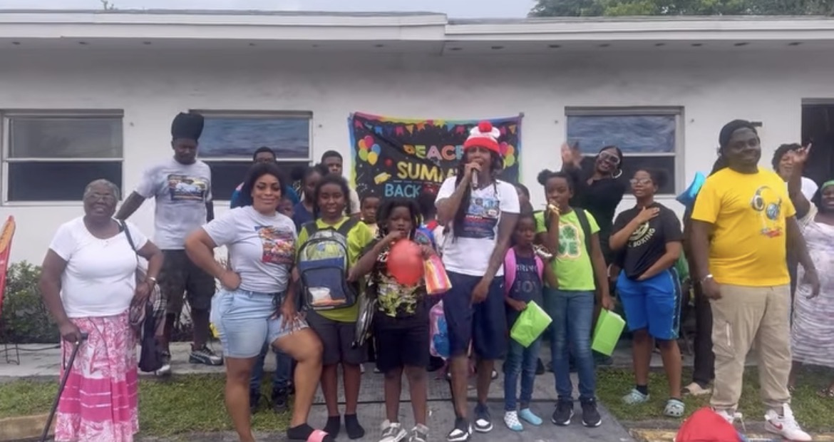 Back-to-school giveaway for Hallandale Beach kids — supplies, food and a safe block party.